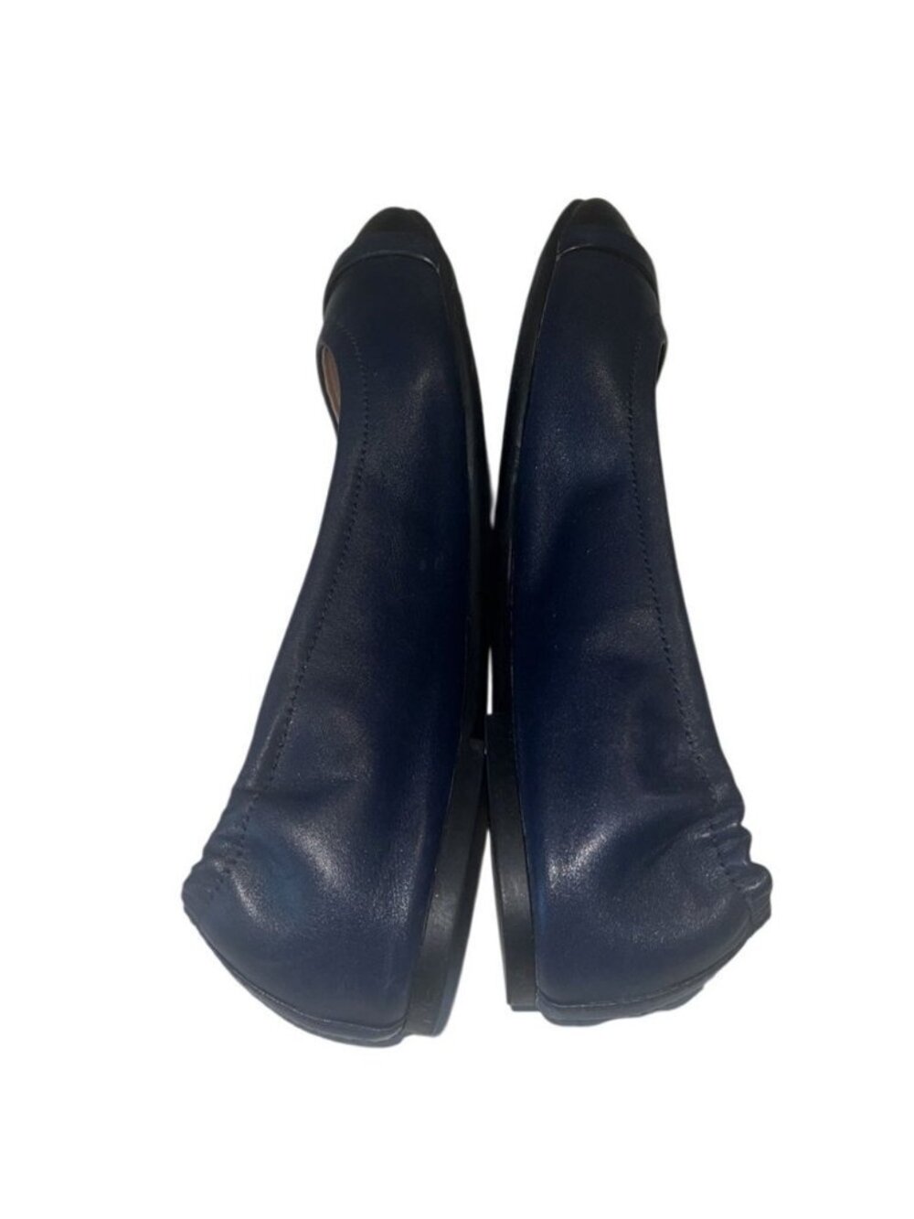Coach Brandi Navy and Black Leather Slip On Ballet Flats Size 8.5 - Picture 6 of 10